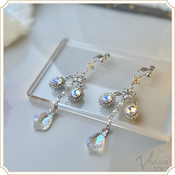 雪解け ピアス イヤリング 18k ニッケルフリー ファンタジー 大振り