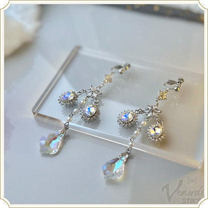 雪解け(ピアス、18k・イヤリング、ニッケルフリー）