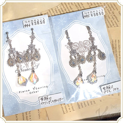 雪解け(ピアス、18k・イヤリング、ニッケルフリー）