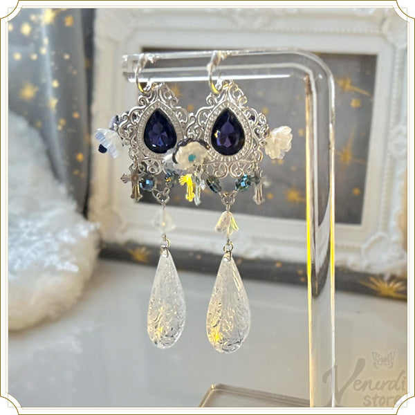 Snow flower ピアス イヤリング 18k ニッケルフリー ファンタジー