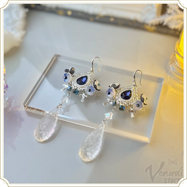 Snow flower(ピアス、18k・イヤリング、ニッケルフリー）