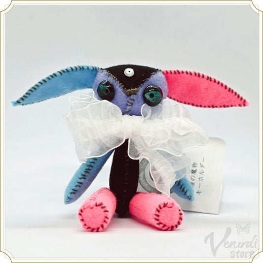 瞳の魔物キーホルダー(カラフル/紫顔)