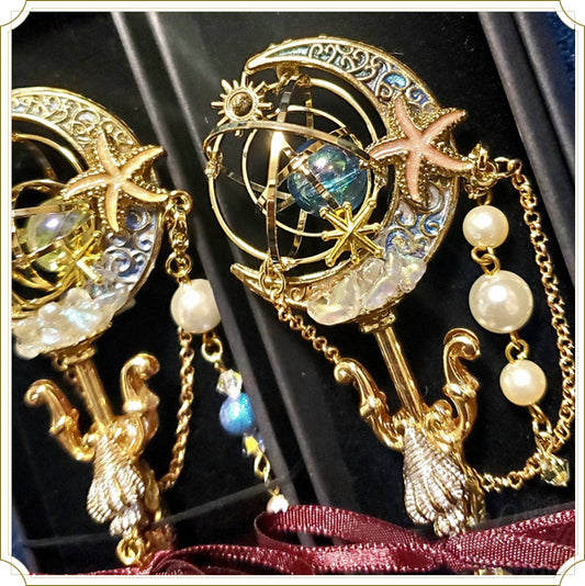 月星のオービット-海の杖-（かんざしパーツ）