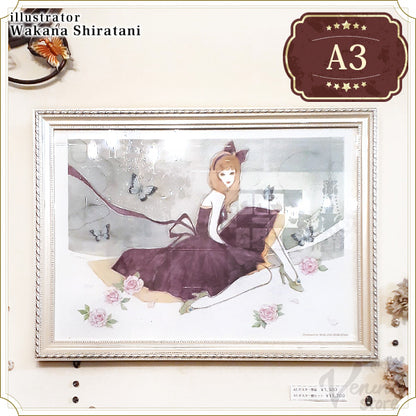 【額セット】A3ポスター　蝶と薔薇