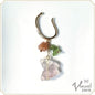 フローライトとオレンジムーンストーンのイヤーカフ