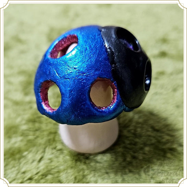 きのこマグネット（青×黒）