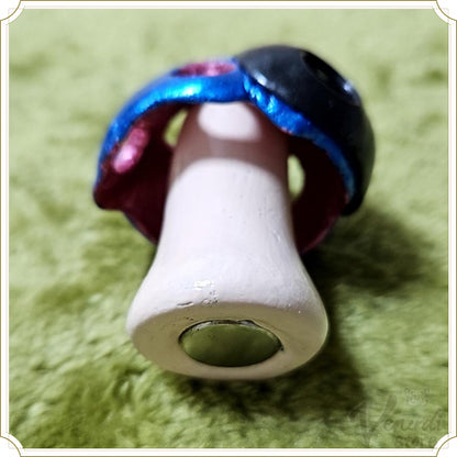 きのこマグネット（青×黒）