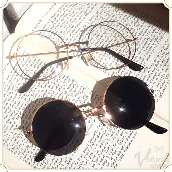 サングラス 丸メガネ