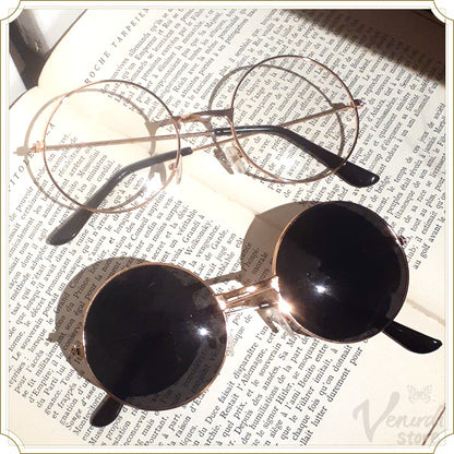 サングラス 丸メガネ