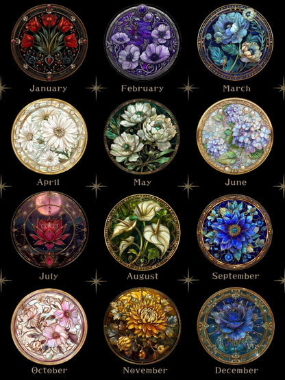 12月のステンドグラス(缶ミラー)