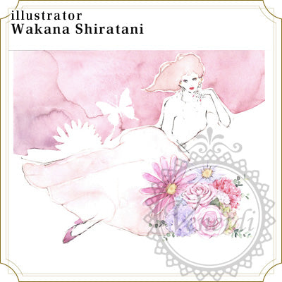 アートポストカード 花束 (ピンク)