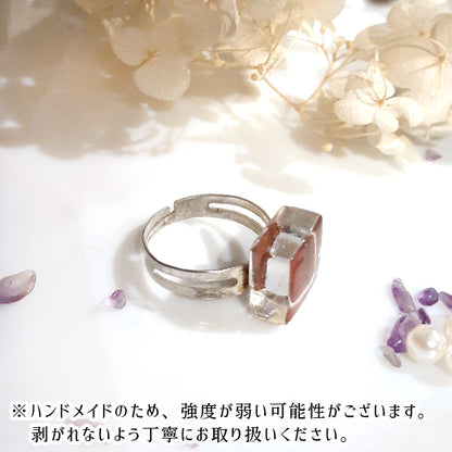 大人のガラスタイルリング レッドブラウン 【web限定ケース無し価格】