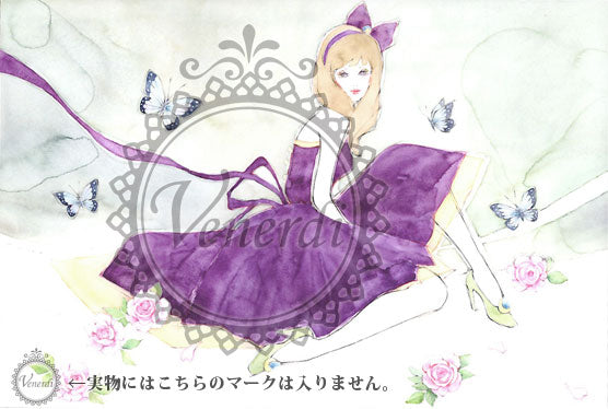 【額セット】A3ポスター　蝶と薔薇