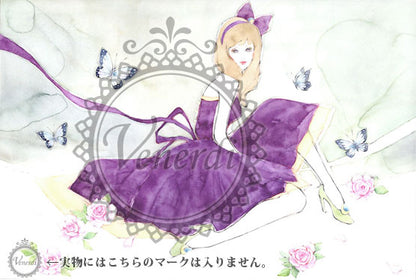 【額セット】A3ポスター　蝶と薔薇